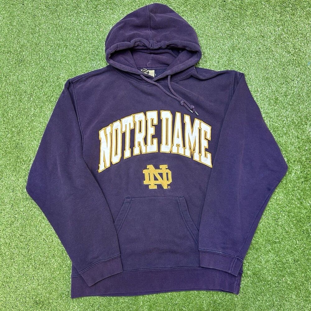 VTG Notre Dame Reebok Hoodie Adult Medium Pullover Heisman Collection